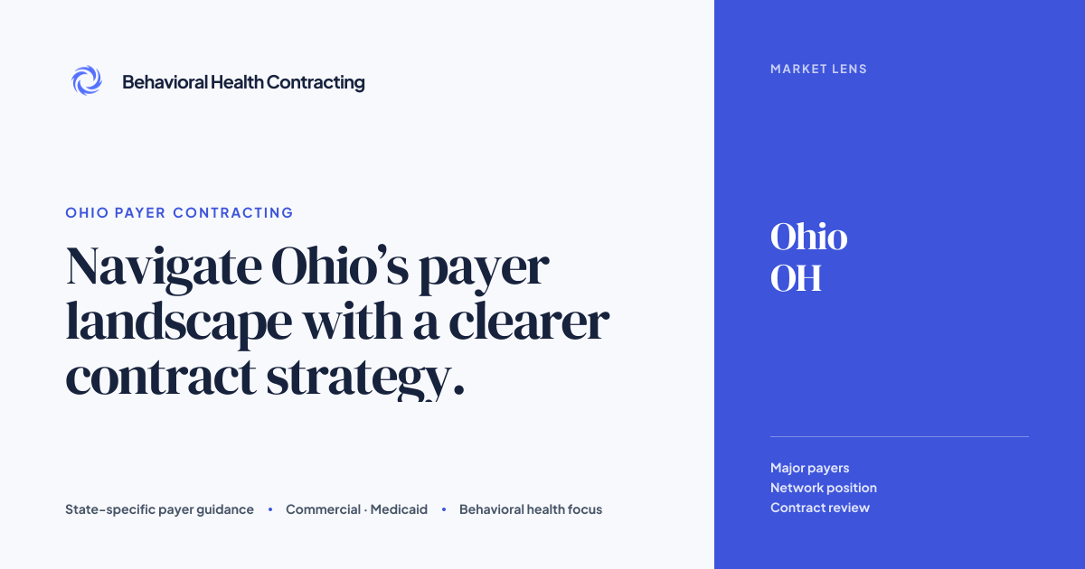 Ohio Behavioral Health Insurance Contracting