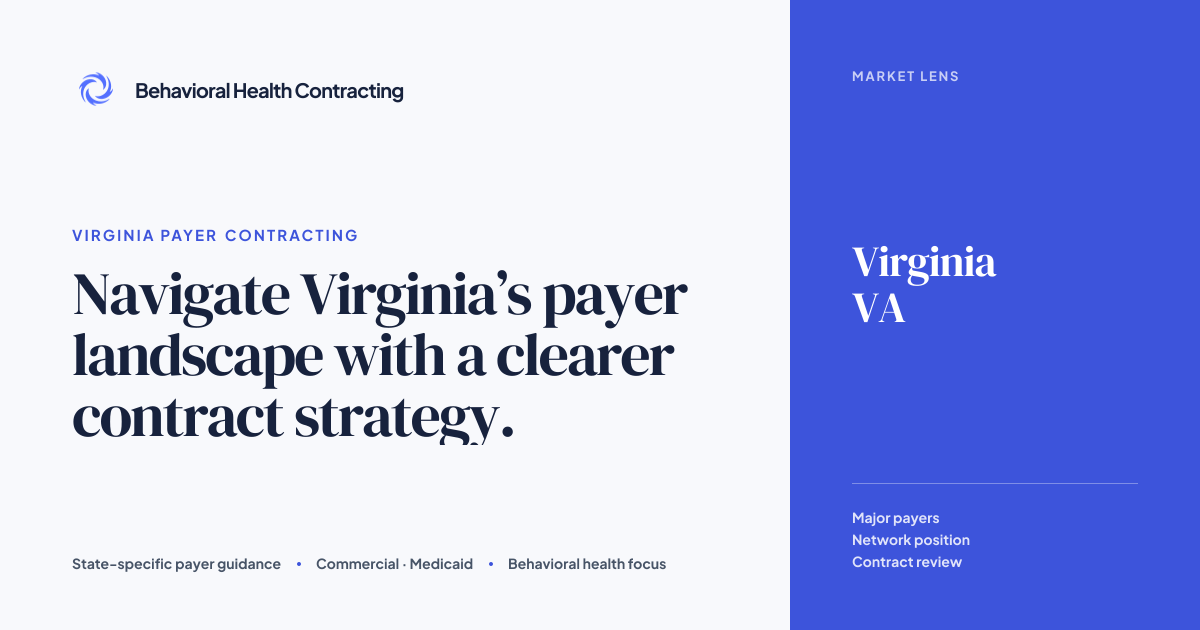 Virginia Behavioral Health Insurance Contracting